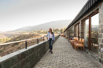 En Hostería Varvarco hay un vista muy linda a la confluencia de dos ríos.