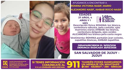 En Jujuy: buscan a una mamá y a sus dos hijos menores de edad.