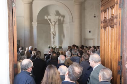 En la capilla del cementerio, el padre Diego Morea le dedicó unas palabras a su amigo.