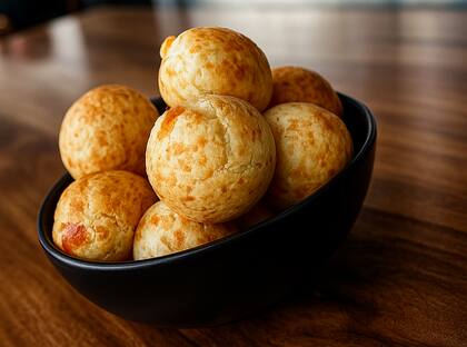 En La Carbonera el chipá sale con un centro de Patagonzola azul patagónico intenso y cremoso