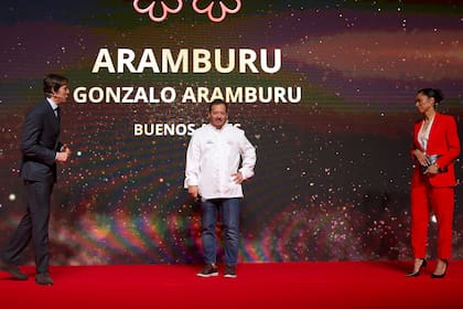 En la ceremonia de premiación de la Guía Michelin, en Mendoza