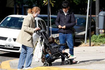 En la ciudad de Buenos Aires algunos grupos familiares salieron a la calle