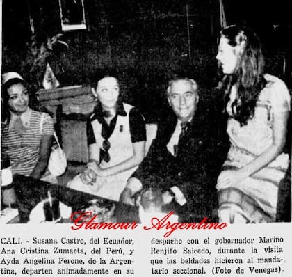 En la ciudad de Cali, en representación de la Argentina en un certamen de belleza. Crédito: Glamour Argentino