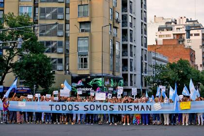 En la ciudad de Córdoba un grupo de autoconvocados se sumó al acto por el aniversario de la muerte de Nisman