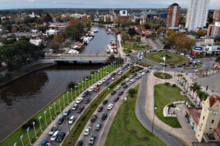 En la ciudad de Tigre la protesta se realizó con una caravana de vehículos