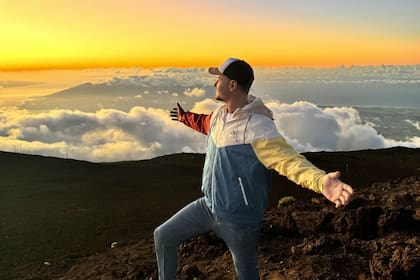 En el volcán Haleakala, Hawái