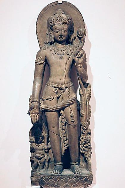 En la entrada del santuario principal había dos figuras, conocidas como Bodhisattva, las deidades del conocimiento supremo (imagen ilustrativa)