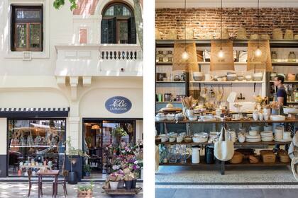 En la entrada, ramos de flores frescas y arreglos de especies secas hechos por Florería Conde.