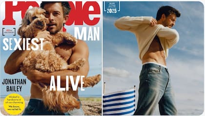 En la entrevista, Bailey aparece en la playa junto a su perro Benson