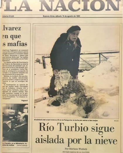 En la foto, Eduardo Nuñez, tío de Néstor Nuñez, en la tapa de LA NACION en 1995