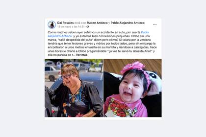 En la foto la abuela Ana y Chloe