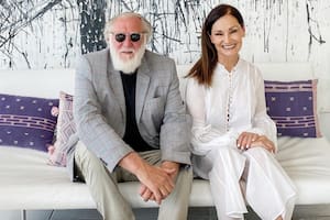 En la foto, posa con Ruth Keudell, su mujer, con quien decidió emigrar a Estados Unidos en 1996. Al principio, pusieron varias franquicias de una heladería italiana, Tasty Delight, que vendieron durante la crisis de las sub-prime.