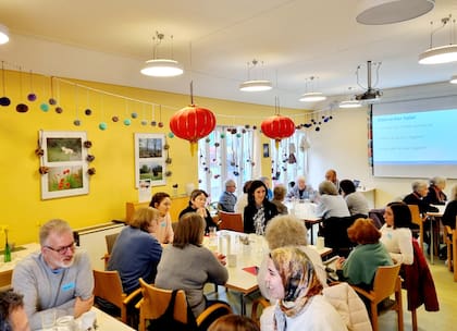 En la isntitución creada por Lisi, en el marco de un taller de Egipto.