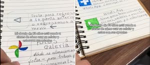 Tiene 93 años y se volvió viral por tener una libreta con las indicaciones de cada botón del celular
