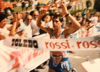 En la Maratón de Mar del Plata de 1989