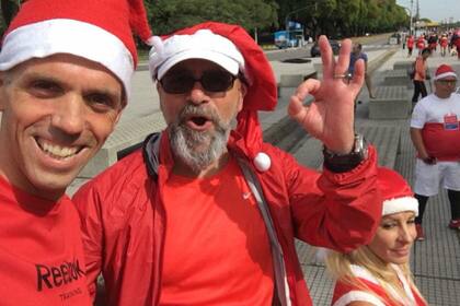 En la maratón solidaria que organiza Luis Dalle Nogare, más conocido como Daddy Noël Runner, está permitido caminar, trotar y bicletear.