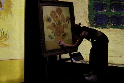 En la muestra Meet Vincent van Gogh también fue posible tocar reproducciones de sus obras