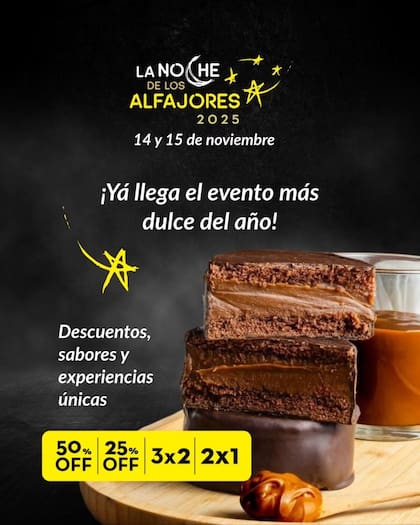 En la Noche de los Alfajores hay promociones y descuentos en locales y tiendas online