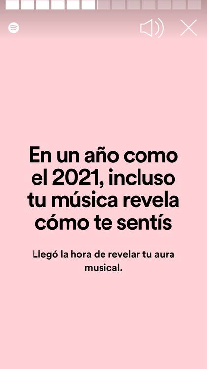 En la nueva función de Spotify, podés descubrir cuál fue tu aura musical