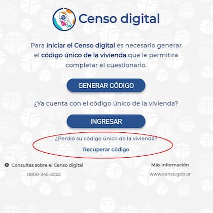 En la página oficial del Censo 2022 es posible recuperar el código de finalización del censo digital
