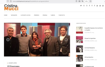 En la página web de Cristina Mucci se pueden ver emisiones de "Los siete locos" digitalizados con el apoyo de Mecenazgo