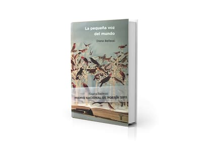 En la página web se pueden leer poemas, ensayos y traducciones de Diana Bellessi; portada de "La pequeña voz del mundo", antología de 2011