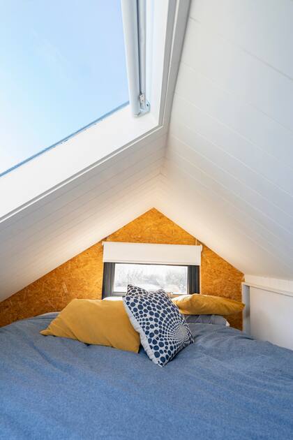 En la parte superior, Matías armó su dormitorio