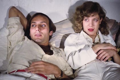 En la película Arrebato, con Cecilia Roth.
