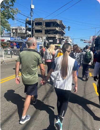 En la peregrinación a Luján, una práctica que hacen juntos cada año