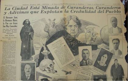 En la prensa de Buenos Aires del año 1929 se "denunciaba" la gran cantidad de curanderos que existían en la ciudad