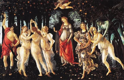 En "La primavera", de Sandro Botticelli se han identificado al menos 138 especies distintas de plantas y más de 500 flores individuales