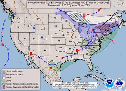En la región del este del lago Ontario, ciudades como Oswego y Watertown esperan entre ocho y 15 cm de nieve desde la tarde del jueves hasta la madrugada del viernes