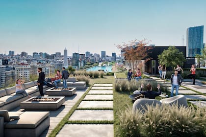 En la terraza habrá un bar, pileta de bordes infinitos y pista para correr