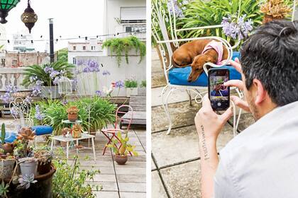En la terraza un pequeño vergel para disfrutar con la familia y con los amigos