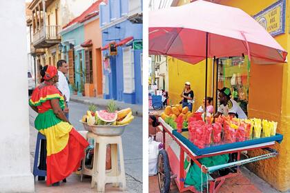 En la tórrida Cartagena, no sabemos si nos detenemos en los puestos de fruta por su frescura, su sabor, su color, o la simple curiosidad ante tantas que no conocemos.