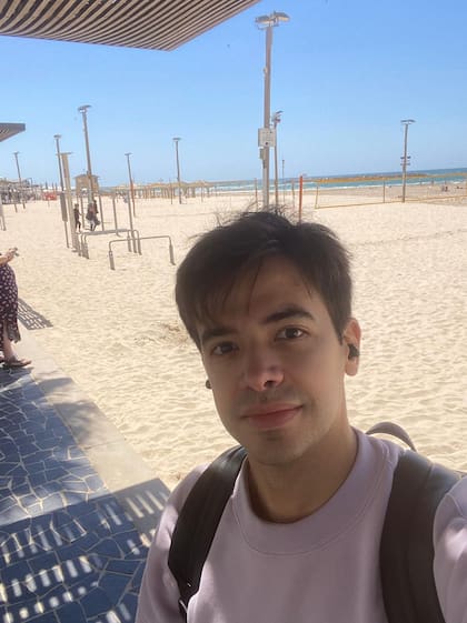 En la tregua tuvo la posibilidad de conocer la playa