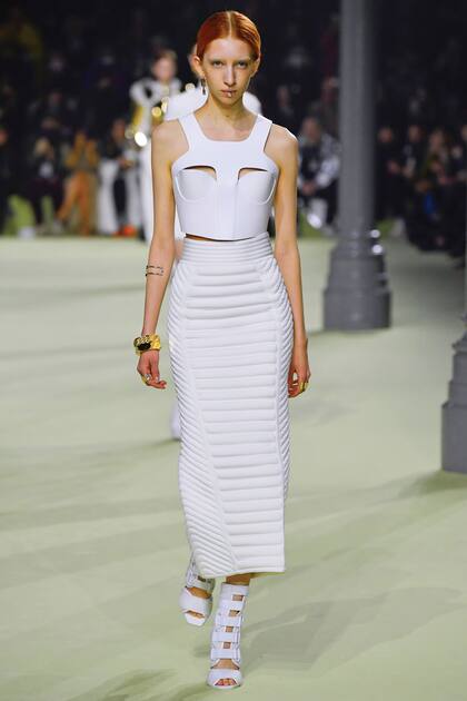 En la última edición del Fashion Week de París, Imán participó de la presentación de la colección otoño-invierno 2022/2023, caracterizada por prendas de estilo futuristas, de la firma Balmain.