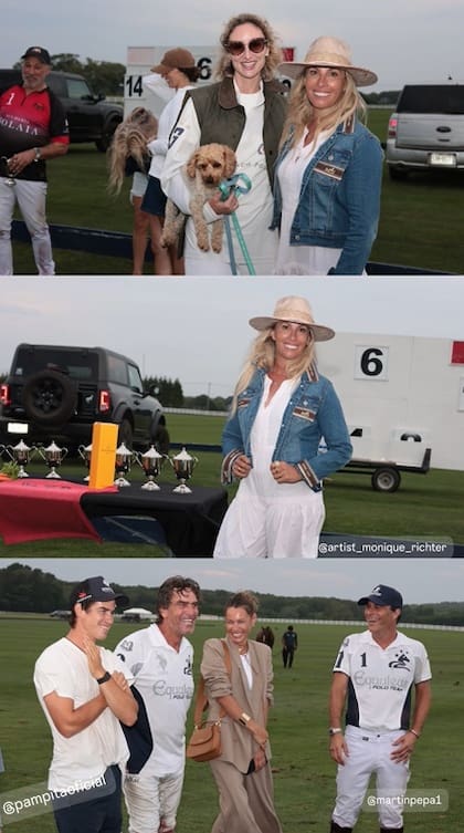 En la última foto se puede ver a Pampita junto a Martín Pepa y otros polistas