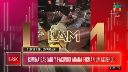 En LAM compartieron fotos exclusivas del interior de la reunión entre Romina Gaetani y Facundo Arana
