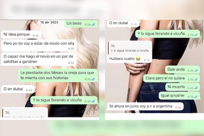 En LAM mostraron el chat en el que Mauro Icardi y Wanda Nara hablaron de Benjamín Vicuña y la China Suárez (Foto: Captura de TV / América)