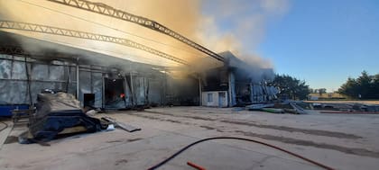 En las instalaciones había una gran cantidad de materia prima, productos envasados y material para empaquetar altamente inflamable