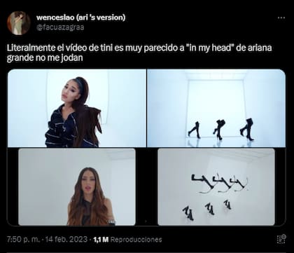 En las redes acusaron a Tini Stoessel de plagiar un videoclip de Ariana Grande