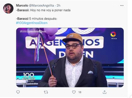 En las redes celebraron la ocurrencia de Darío Barassi (Foto: Captura Twitter/@MarcexAngelita)