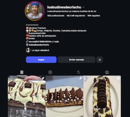 En las redes sociales promocionan el emprendimiento y aceptan pedidos. (Instagram: losbudinesdecrischu)