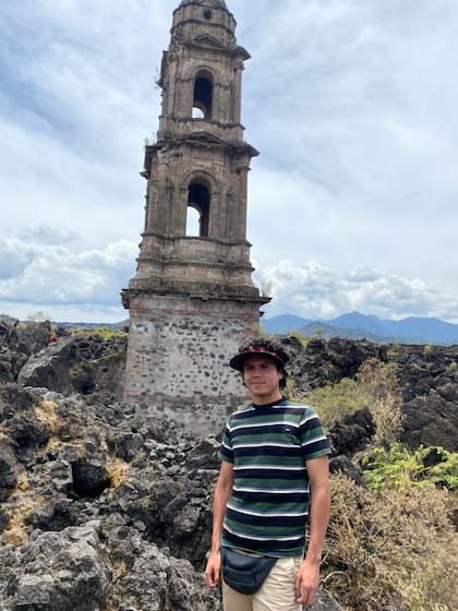 En las ruinas del volcán Paricutin, en Uruapan, México