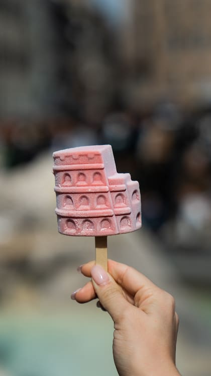 En las sucursales de Roma, los ice pops de Lucciano's son alusivos.