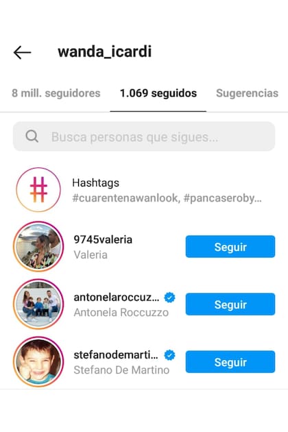 En las últimas horas Wanda Nara comenzó a seguir a Antonela Roccuzzo en Instagram