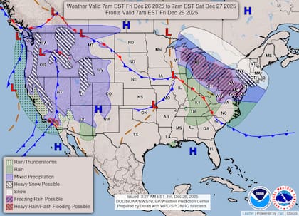 En las zonas altas de los condados de Lassen y Eastern Sierra, California, se anticipan acumulaciones de nieve de entre 30 y 61 centímetros