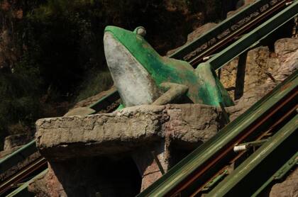 En lo que queda del lujoso hotel hay ranas, insectos y todo tipo de animales de tamaño gigante