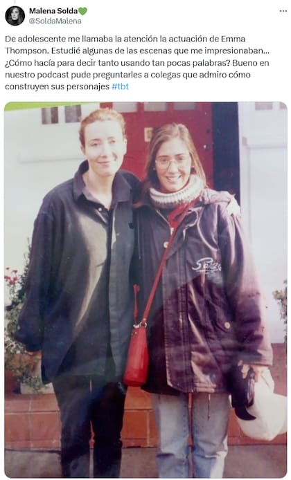 En Londres, Malena Solda le tocó la puerta a Emma Thompson en su casa y para su sorpresa le abrió la actriz